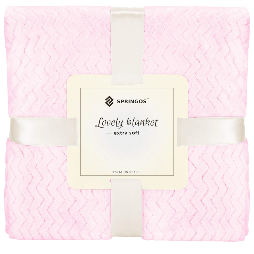 Deka 160x200 cm Springos Splendit svetlo ružová