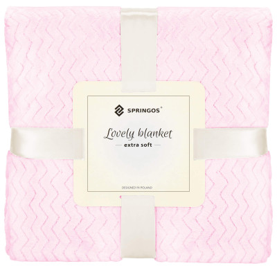 Deka 160x200 cm Springos Splendit svetlo ružová
