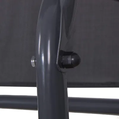 Záhradná hojdačka SPRINGOS PALERMO 3-miestna, čierna