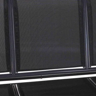 Záhradná hojdačka SPRINGOS PALERMO 3-miestna, čierna