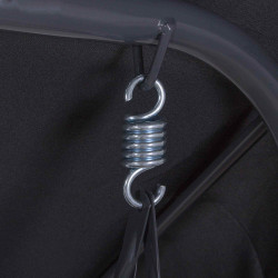 Záhradná hojdačka SPRINGOS PALERMO 3-miestna, čierna