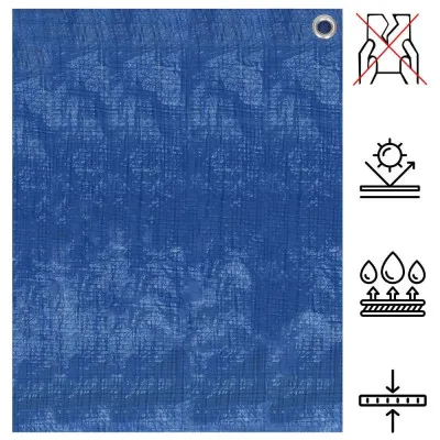 Krycia plachta s okami 4x8 m, 60g PE, modrá SPRINGOS PROTECT