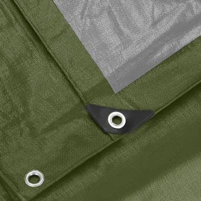 Krycia plachta s okami 4x7 m, 120g PE, zelená SPRINGOS PROTECT