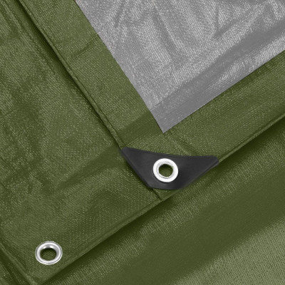 Krycia plachta s okami 4x4 m, 120g PE, zelená SPRINGOS PROTECT
