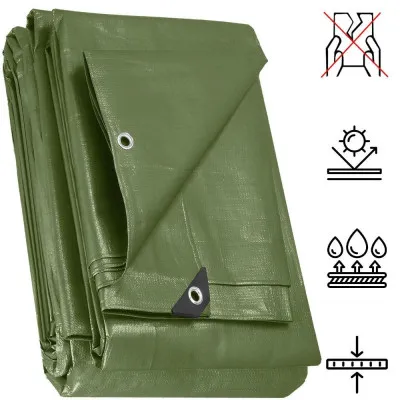 Krycia plachta s okami 2x3 m, 120g PE, zelená SPRINGOS PROTECT