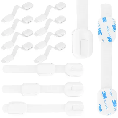 Detské bezpečnostné zámky, biele, súprava 8ks SPRINGOS HA5135