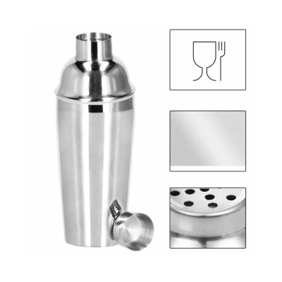 Barmanská sada s dreveným stojanom 9 dielov, nerezová SPRINGOS MARTINI