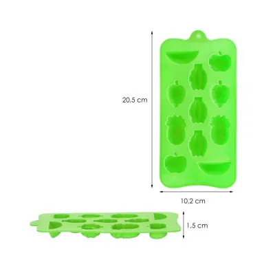 Silikónová forma na ľad SPRINGOS FRUIT zelená