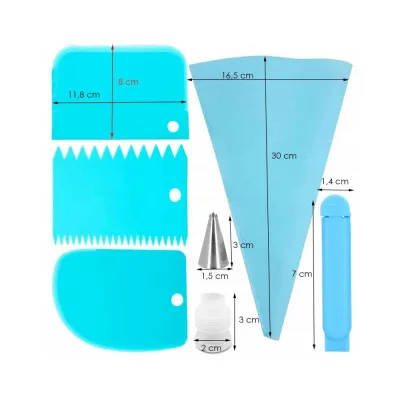 Cukrárska súprava náčinia, 7-dielna, SPRINGOS DOLCE