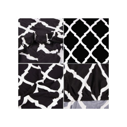 Poťah na stoličku elastický, čierny, maroko SPRINGOS SPANDEX