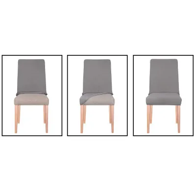 Poťah na stoličku elastický, čierno-biely, abstrakt SPRINGOS SPANDEX