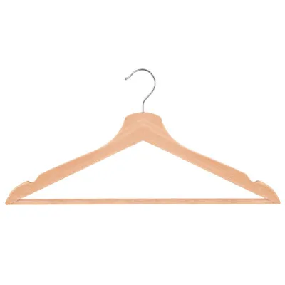 Drevené ramienka na šaty 42,5 cm, prírodná, sada 20ks SPRINGOS HG0057