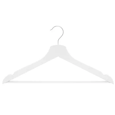 Drevené ramienka 42,5 cm, biela, sada 20ks SPRINGOS HG0059