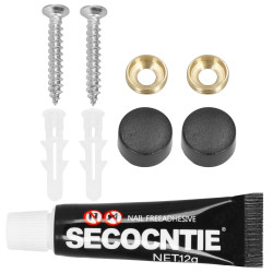 Nástenná polička do kúpeľne 30 cm, čierna SPRINGOS HA5181