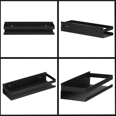 Nástenná polička do kúpeľne 30 cm, čierna SPRINGOS HA5181