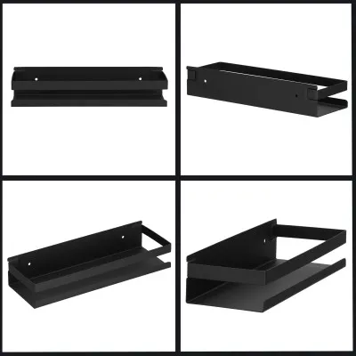 Nástenná polička do kúpeľne 30 cm, čierna SPRINGOS HA5181