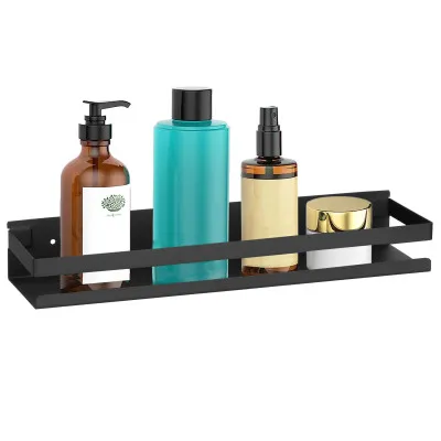 Nástenná polička do kúpeľne 40 cm, čierna SPRINGOS HA5182