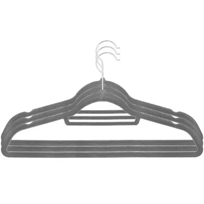 Velúrové ramienka 44,5 cm, šedá, 20ks SPRINGOS HG0061