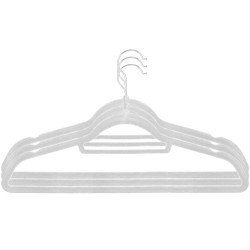 Velúrové ramienka 45 cm, šedá, 3ks SPRINGOS HG0062