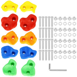 Lezecké úchyty kamene pre deti, farebné, 10ks SPRINGOS KG0001