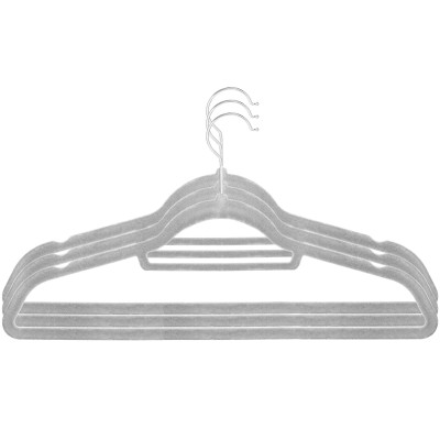 Velúrové ramienka 45 cm, šedá, 20ks SPRINGOS HG0063