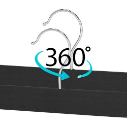 Drevené ramienka s klipmi 33 cm, čierna, 2ks SPRINGOS HG0064