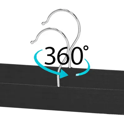 Drevené ramienka s klipmi 33 cm, čierna, 2ks SPRINGOS HG0064