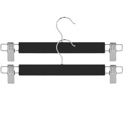 Drevené ramienka s klipmi 33 cm, čierna, 2ks SPRINGOS HG0064