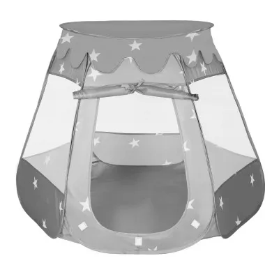 Detský stan na hranie, šedý s hviezdami SPRINGOS KG0013