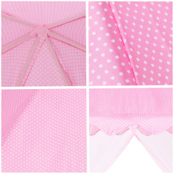 Detský stan na hranie, ružový s bodkami SPRINGOS KG0015