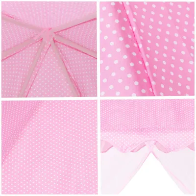 Detský stan na hranie, ružový s bodkami SPRINGOS KG0015