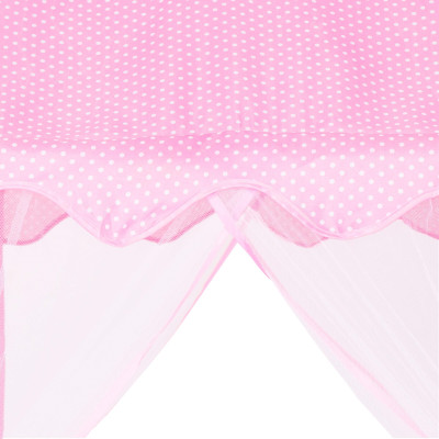 Detský stan na hranie, ružový s bodkami SPRINGOS KG0015