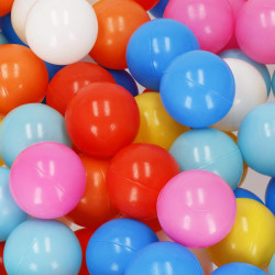 Plastové loptičky na hranie 6 cm, 100ks, farebné SPRINGOS KG0019