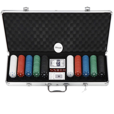 Poker set v alu kufríku 500 žetónov SPRINGOS KG0023