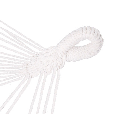 Závesné hojdacie kreslo 130x100 cm, šedo-biele SPRINGOS BORGO II