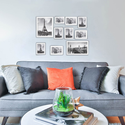 Sada fotorámikov 12ks, mix veľkostí, biele SPRINGOS PF0004