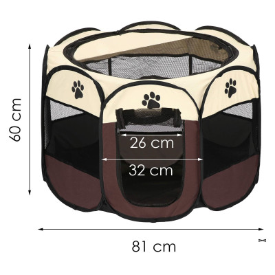 Prepravka pre psa / mačku 81 cm, béžovo-hnedá SPRINGOS PA1028