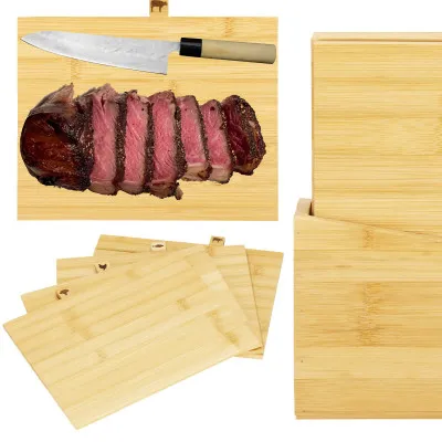 Kuchynské dosky v stojane sada 4ks, bambus SPRINGOS KI0109