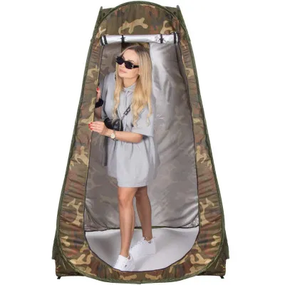 Samorozkládací stan 120x120x190 cm, khaki SPRINGOS PT027