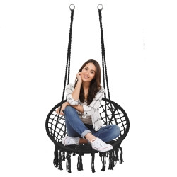Záhradná hojdačka 60 cm, čierna SPRINGOS NATALI