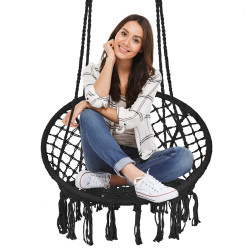 Záhradná hojdačka 60 cm, čierna SPRINGOS NATALI
