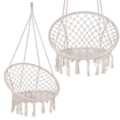 Záhradná hojdačka s vankúšom 60 cm, krémová SPRINGOS SPR0043