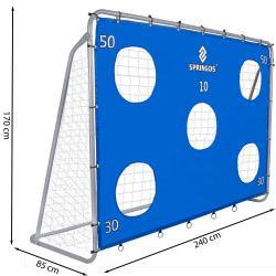Futbalová bránka s terčom 240x170x85 cm SPRINGOS SG0010