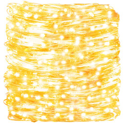LED svetelný záves - 3x3m, 300LED, 8 funkcií, ovládač, 3xAA, IP44, teplá biela