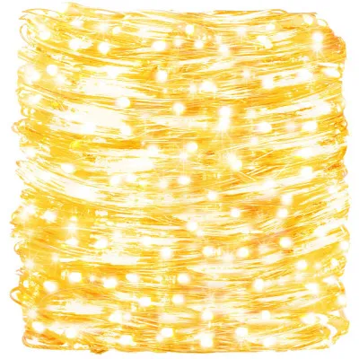 LED svetelný záves - 3x3m, 300LED, 8 funkcií, ovládač, 3xAA, IP44, teplá biela