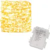 LED svetelný záves - 3x3m, 300LED, 8 funkcií, ovládač, 3xAA, IP44, teplá biela