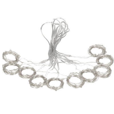 LED svetelný záves - 3x3m, 300LED, 8 funkcií, ovládač, 3xAA, IP44, studená biela