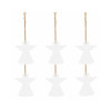 Vianočné drevené ozdoby - anjelik, súprava 6ks