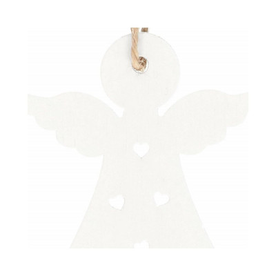 Vianočné drevené ozdoby - anjelik, súprava 6ks