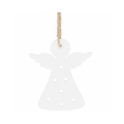 Vianočné drevené ozdoby - anjelik, súprava 6ks